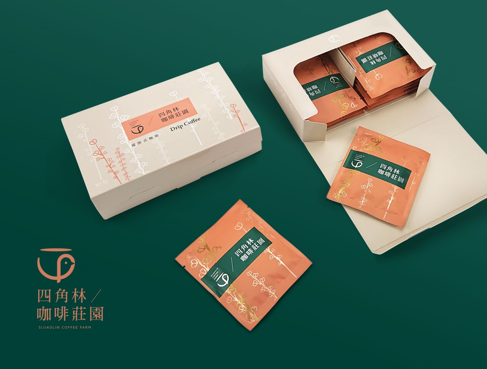 四角林咖啡莊園，臺中市農會，咖啡品牌，咖啡包裝，品牌設計，包裝設計，元創力，盒袋